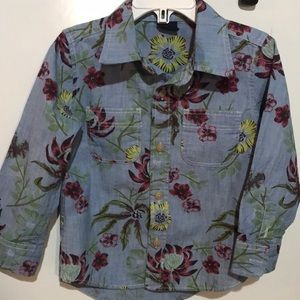 Baby Gap Unisex L/S Flowered Shirt